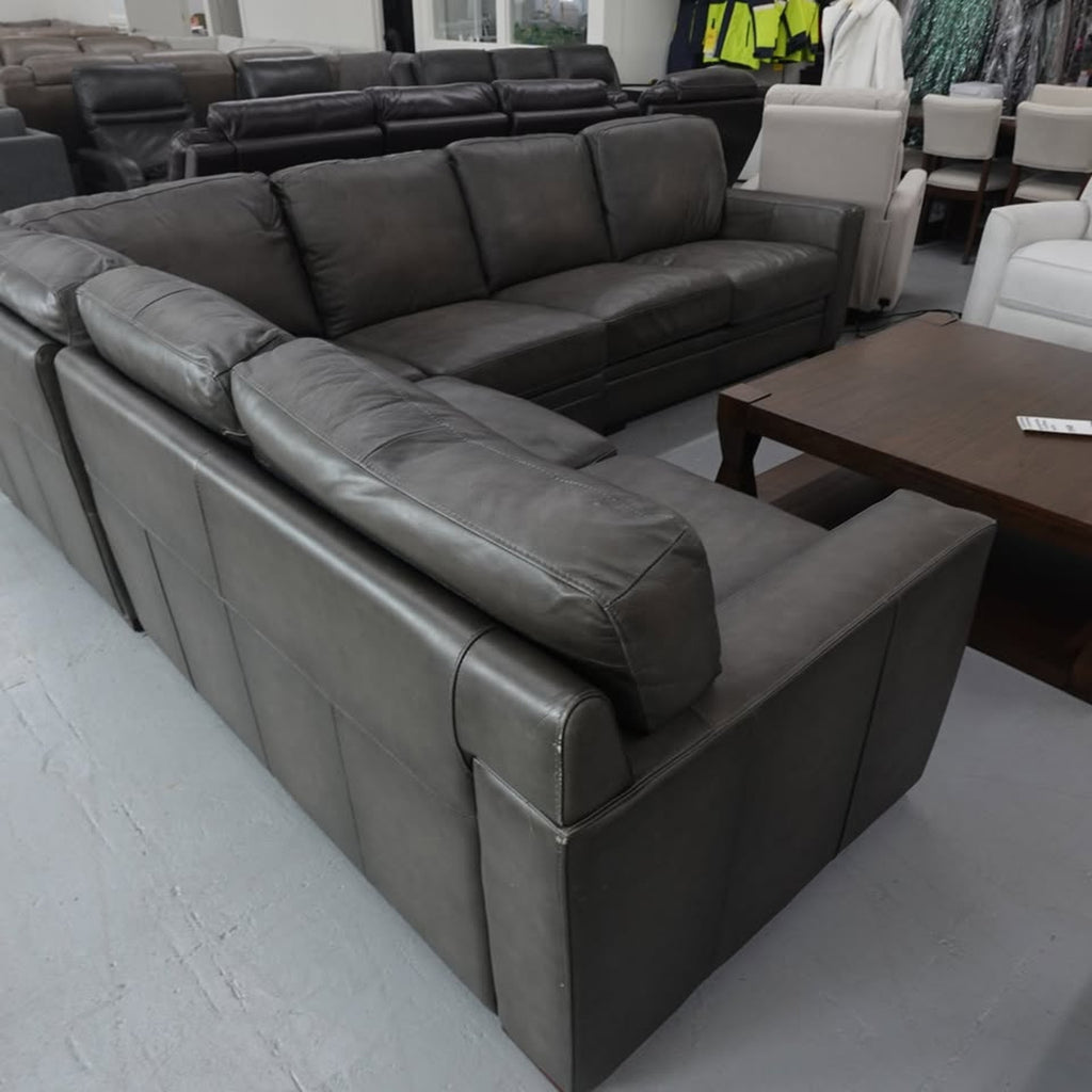 Luca 4-piece Top Grain Leather Sectional