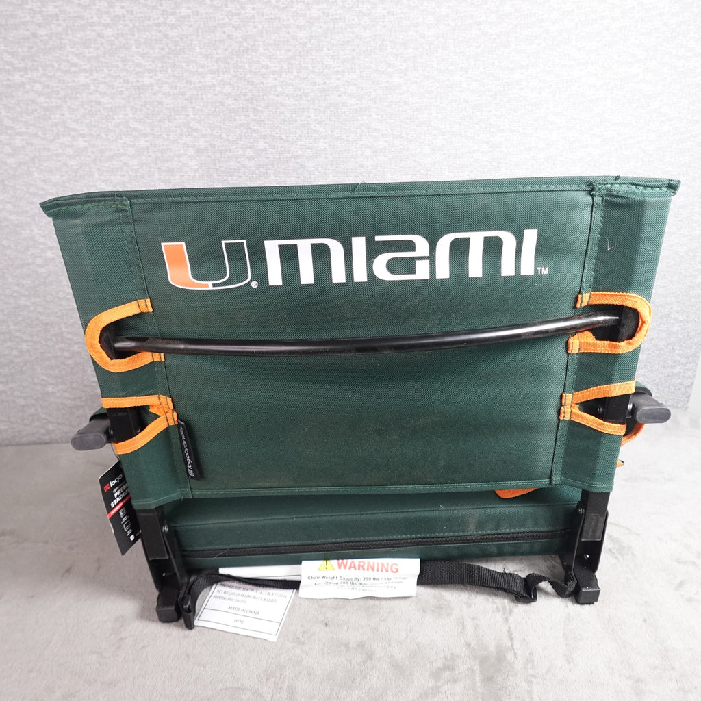 Logo Brands University of Miami Hurricanes Stadium Seat Chair Cushion Green