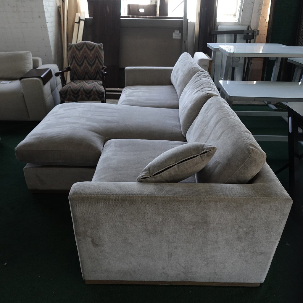 Henredon Caley Reversible Sofa Chaise Soft Comfy Fabric