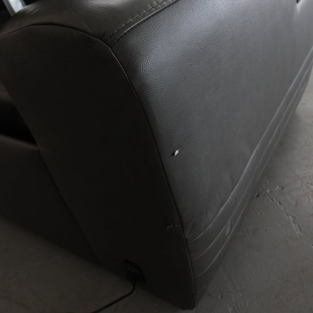 Karson Leather Power Reclining Sectional with Power Headrests