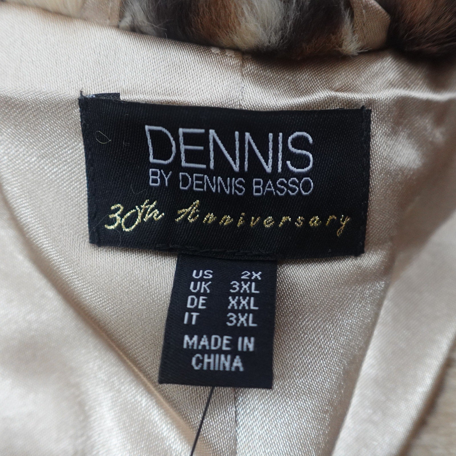Dennis Basso Cheetah Faux Fur Coat Womens Jacket Notch Collar Crossover Lapel 2X