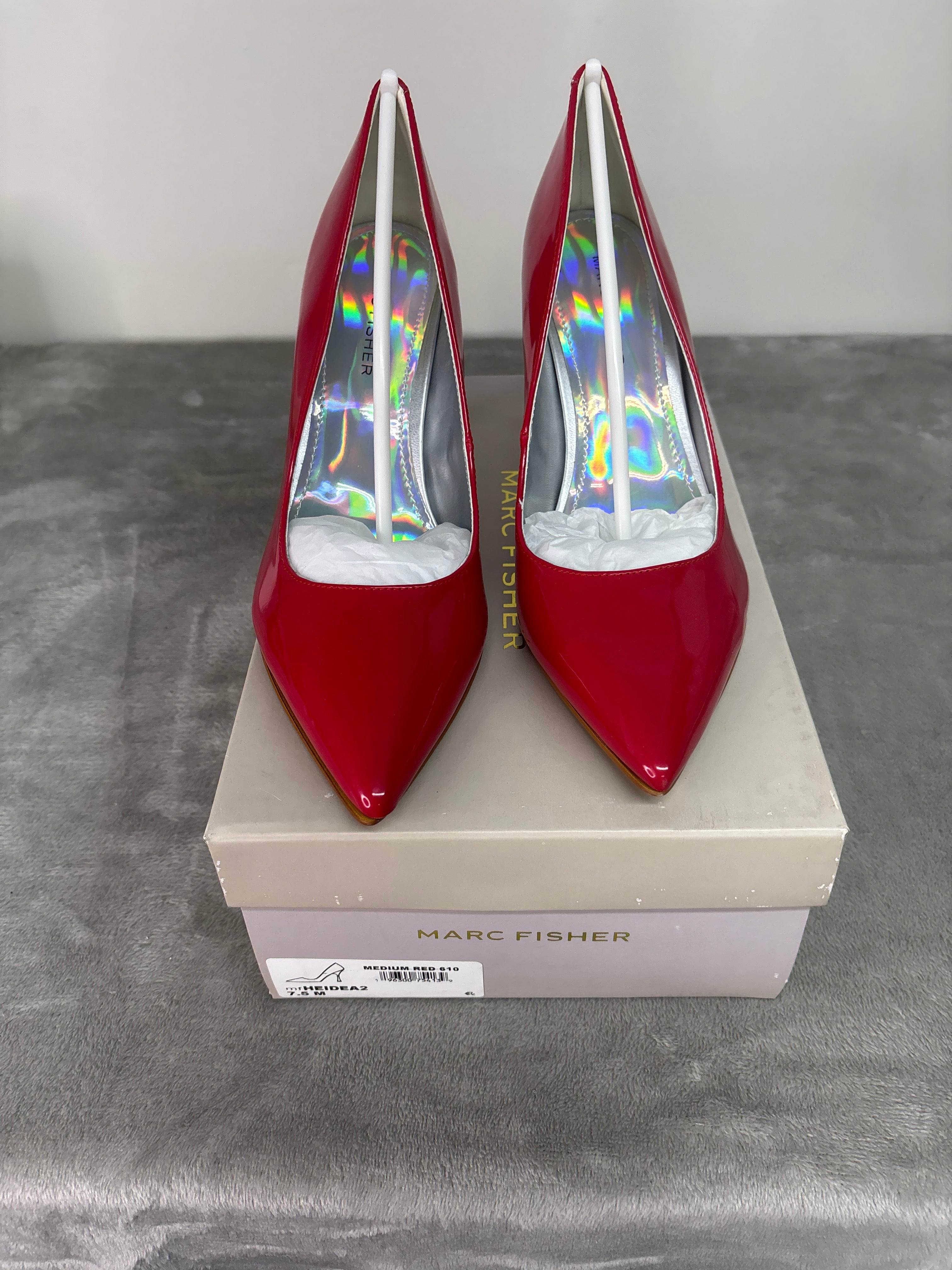 Marc Fisher red pointed-toe high heels