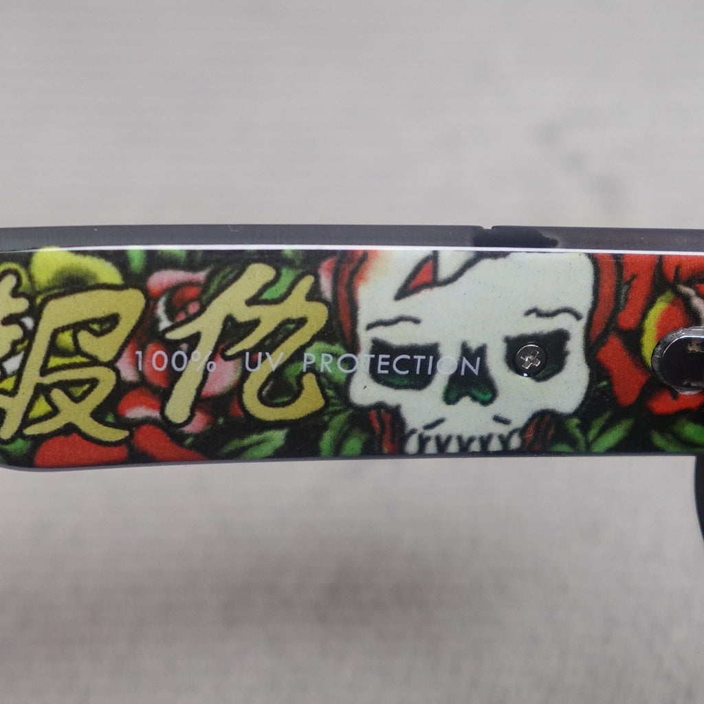 Ed Hardy Ed Kabuki Sunglasses Black UV400 Eternal Love NEW