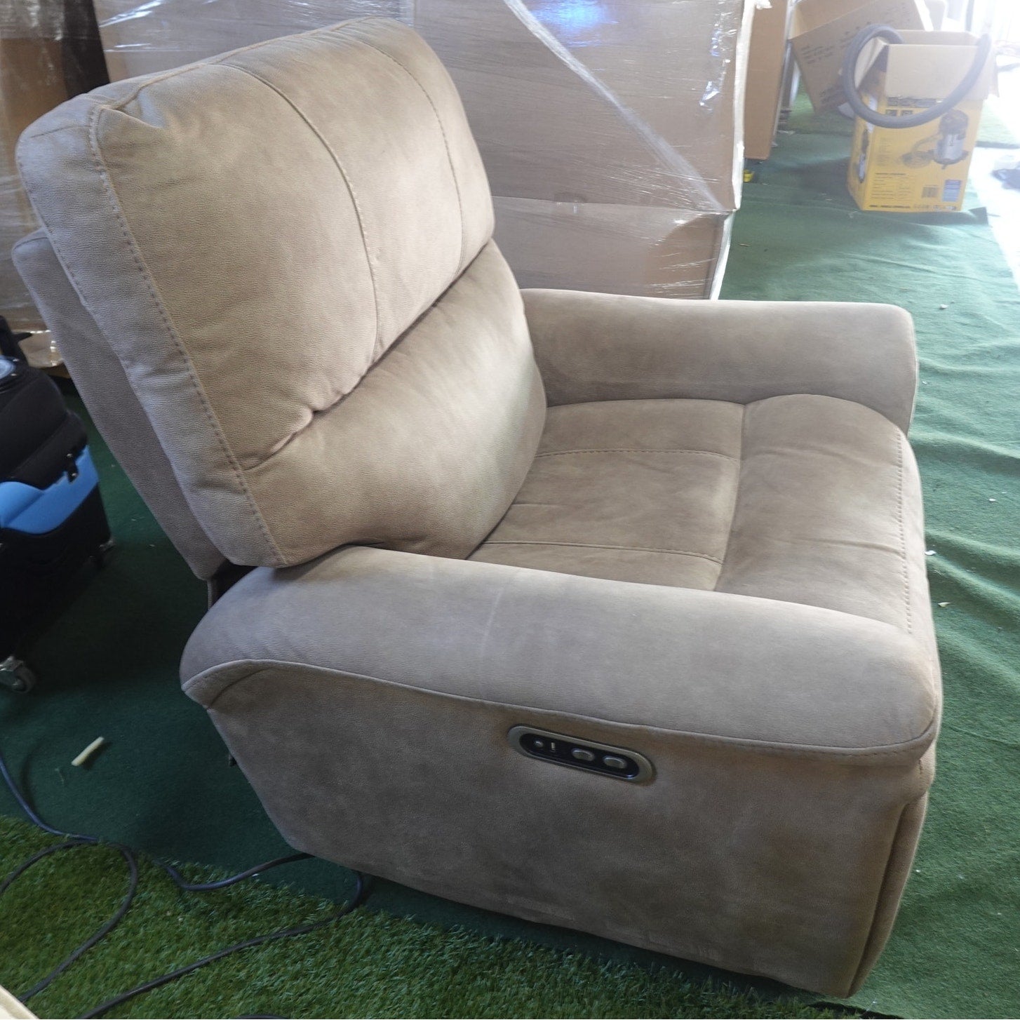 Barcalounger Fabric Power Glider Recliner with Power Headrest
