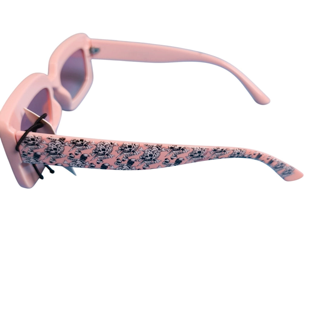 Ed Hardy Love Kills Slowly Collection Sunglasses UV Protective Vertex Skull Pink