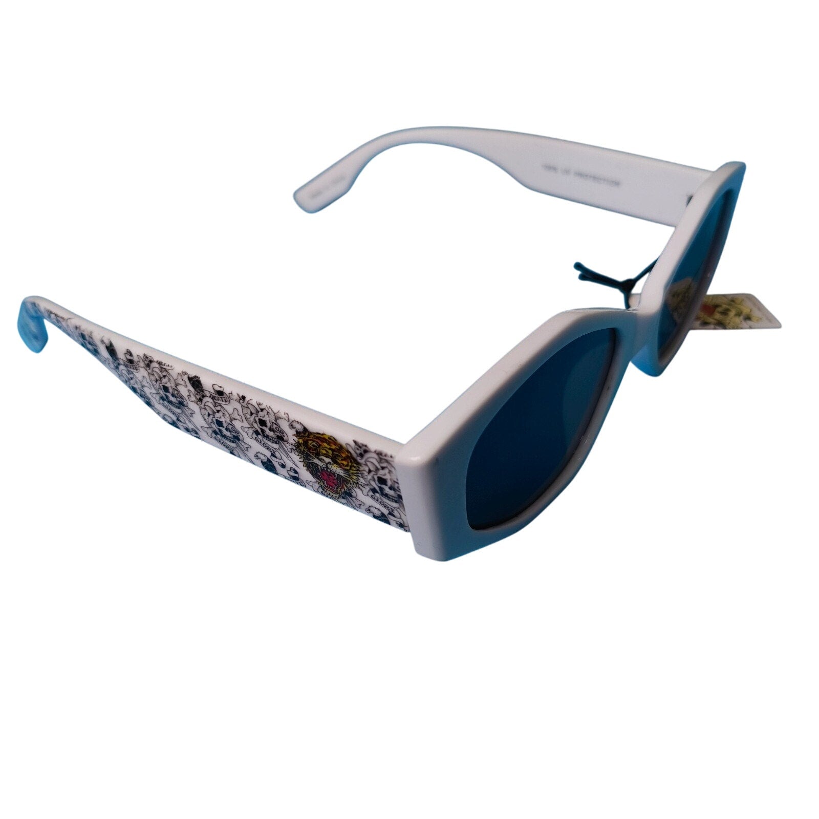 Ed Hardy Love Kills Slowly Carnivore Skulls Sunglasses 100% UV Protection