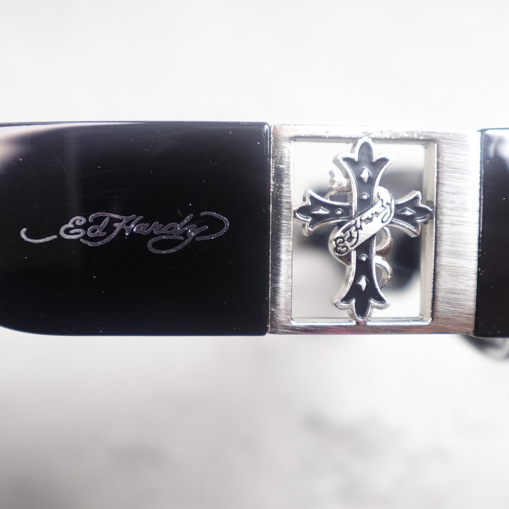 Ed Hardy Ed Trinity Sunglasses Black Shield UV400 NEW