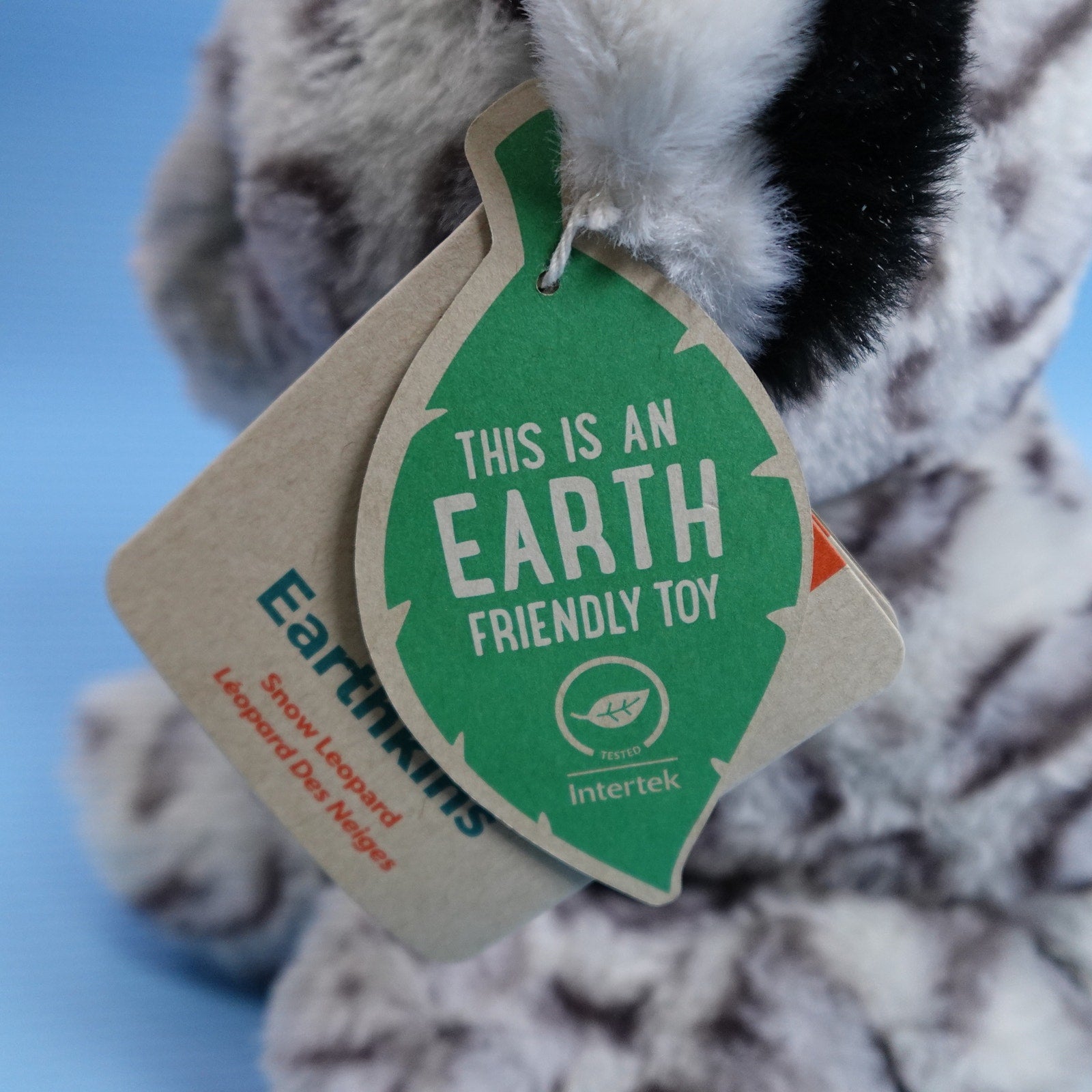 Wild Republic Mini Earthkins Snow Leopard Plush Stuffed Animal 8" Gray NEW