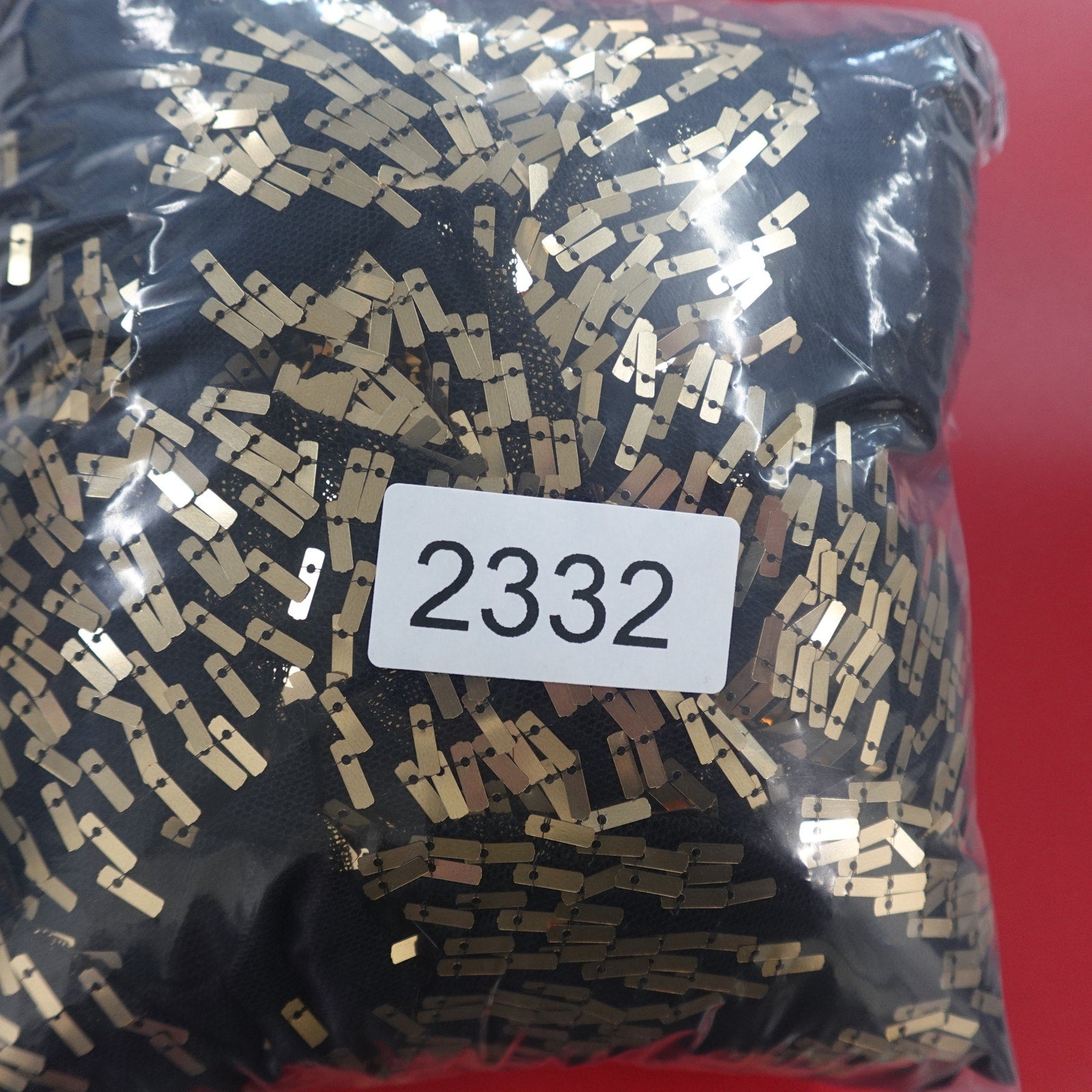 Vince Camuto Size 2 sequin illusion-neck midi dress in black and gold