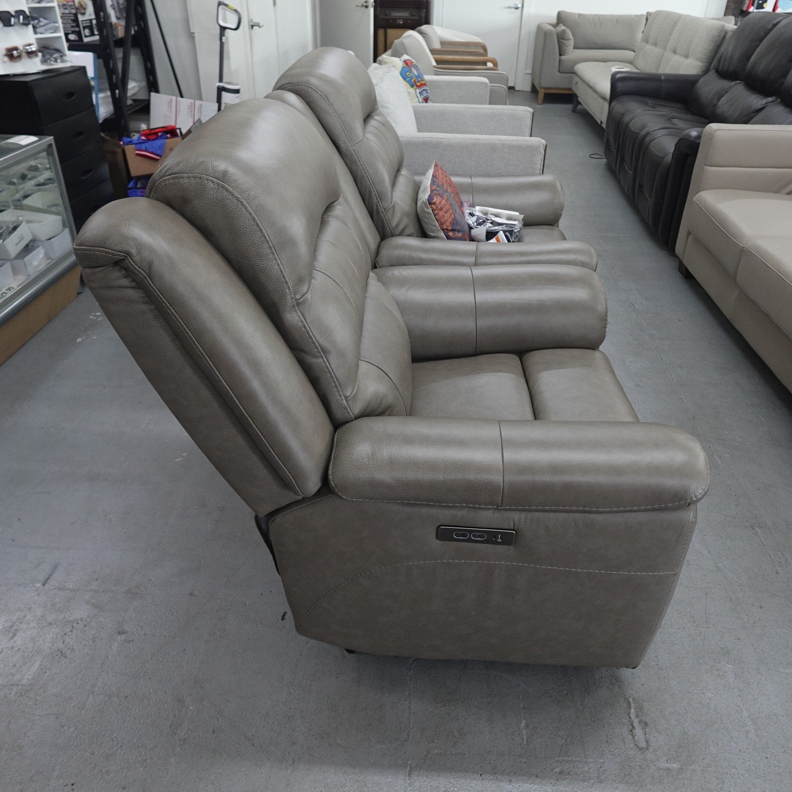 Mason Leather Power Recliner with Power Headrest