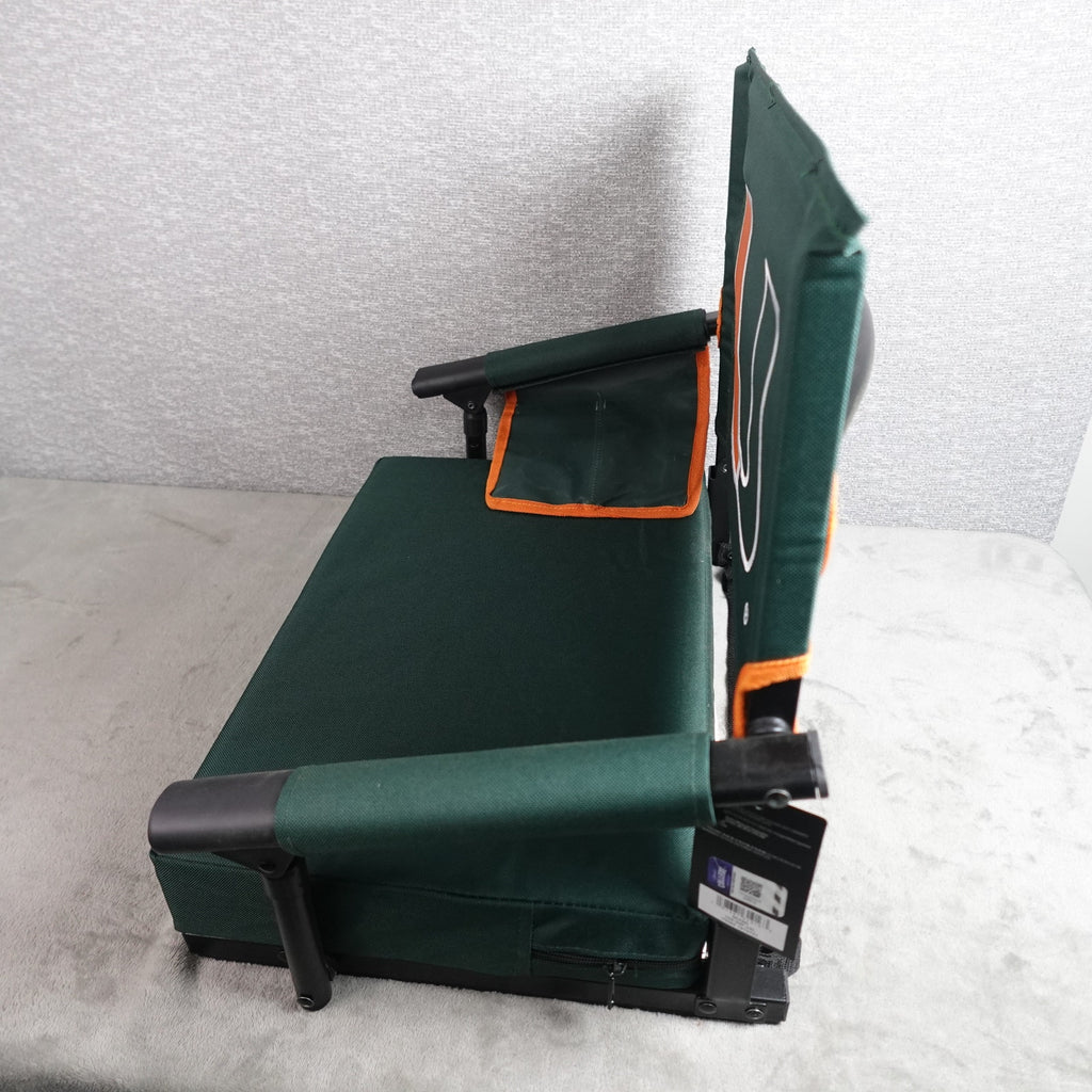 Logo Brands University of Miami Hurricanes Stadium Seat Chair Cushion Green