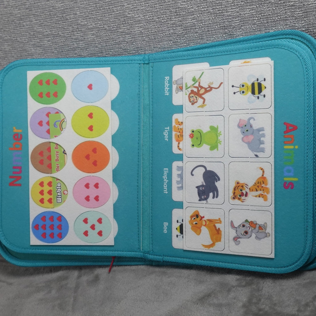 Winblo Toddler Busy Board Montessori Learning Activity Sensory Book Space Rocket