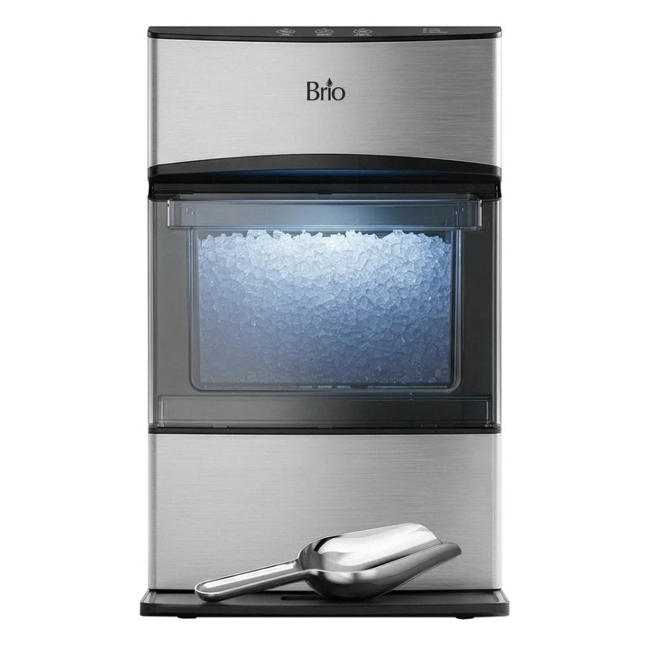 New Brio 740i Nugget Ice Maker 44lb Countertop Pebble Ice Machine Black