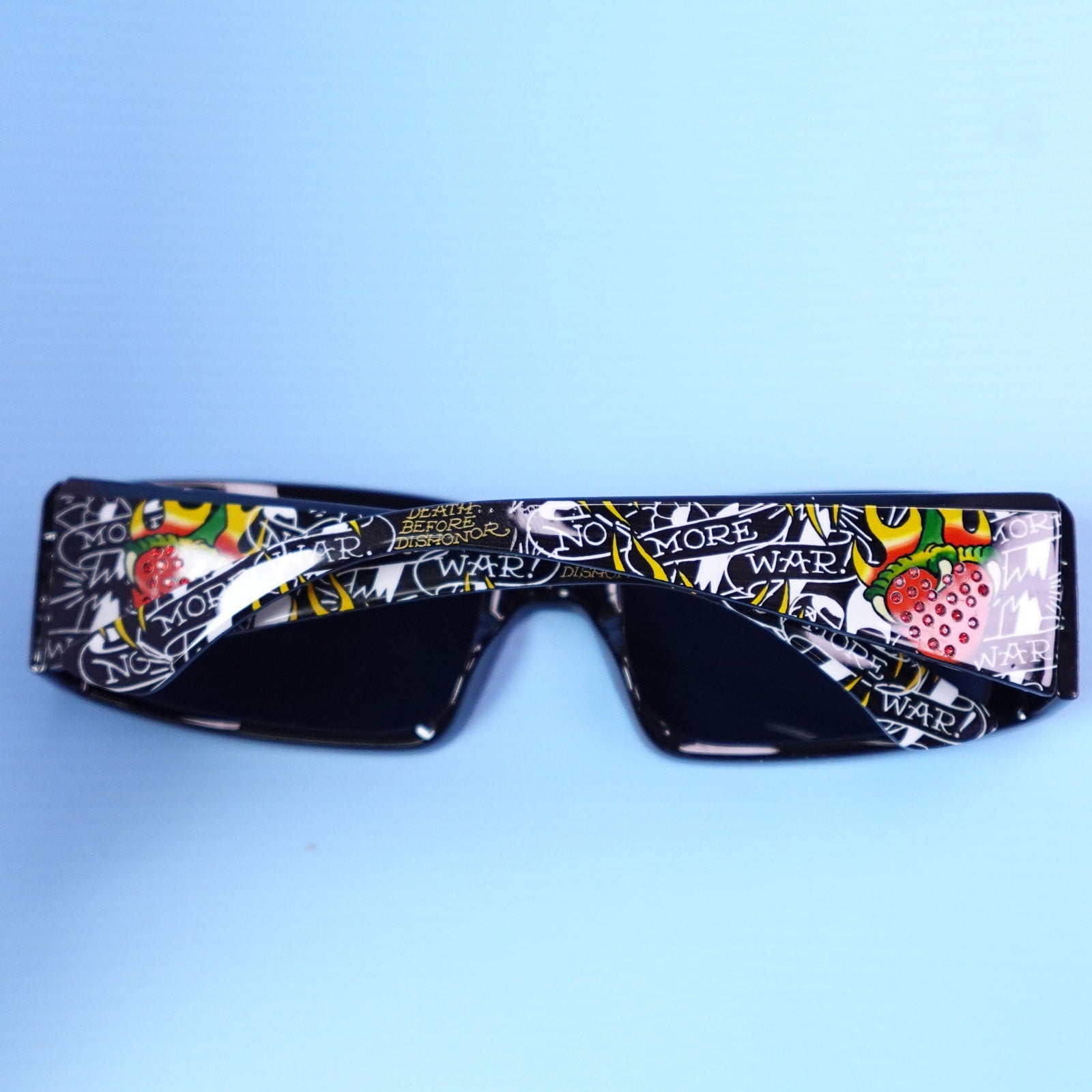 Ed Hardy  Sunglasses No More War Black 100% UV Protection