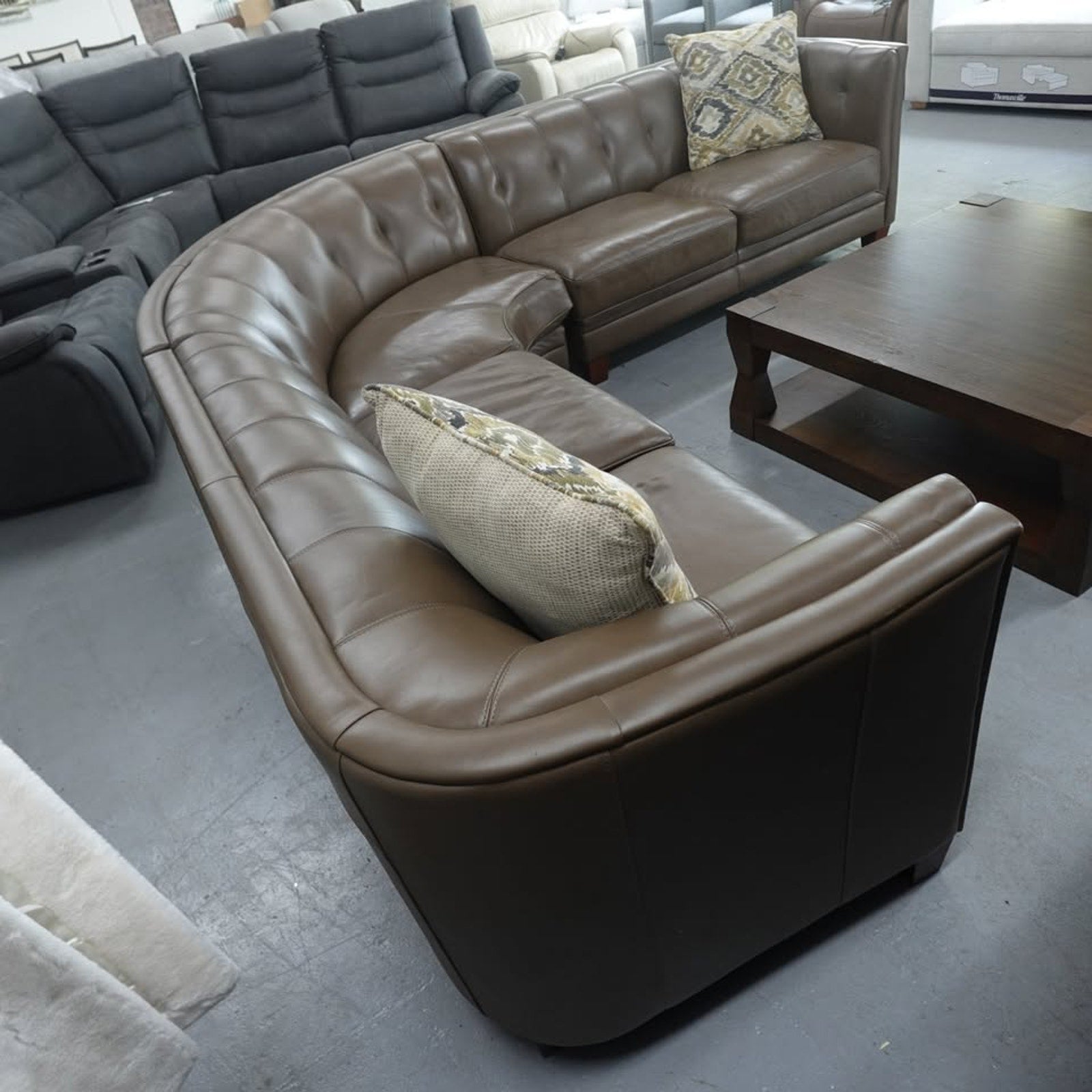 Bellevue Top Grain Leather 3 piece Sectional