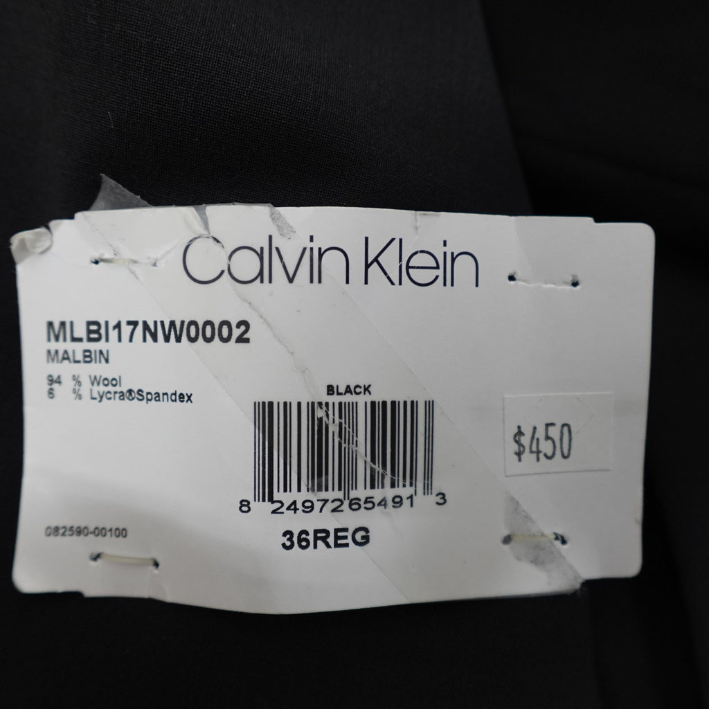 Calvin Klein Slim Fit Stretch Black Suit Jacket - 36R