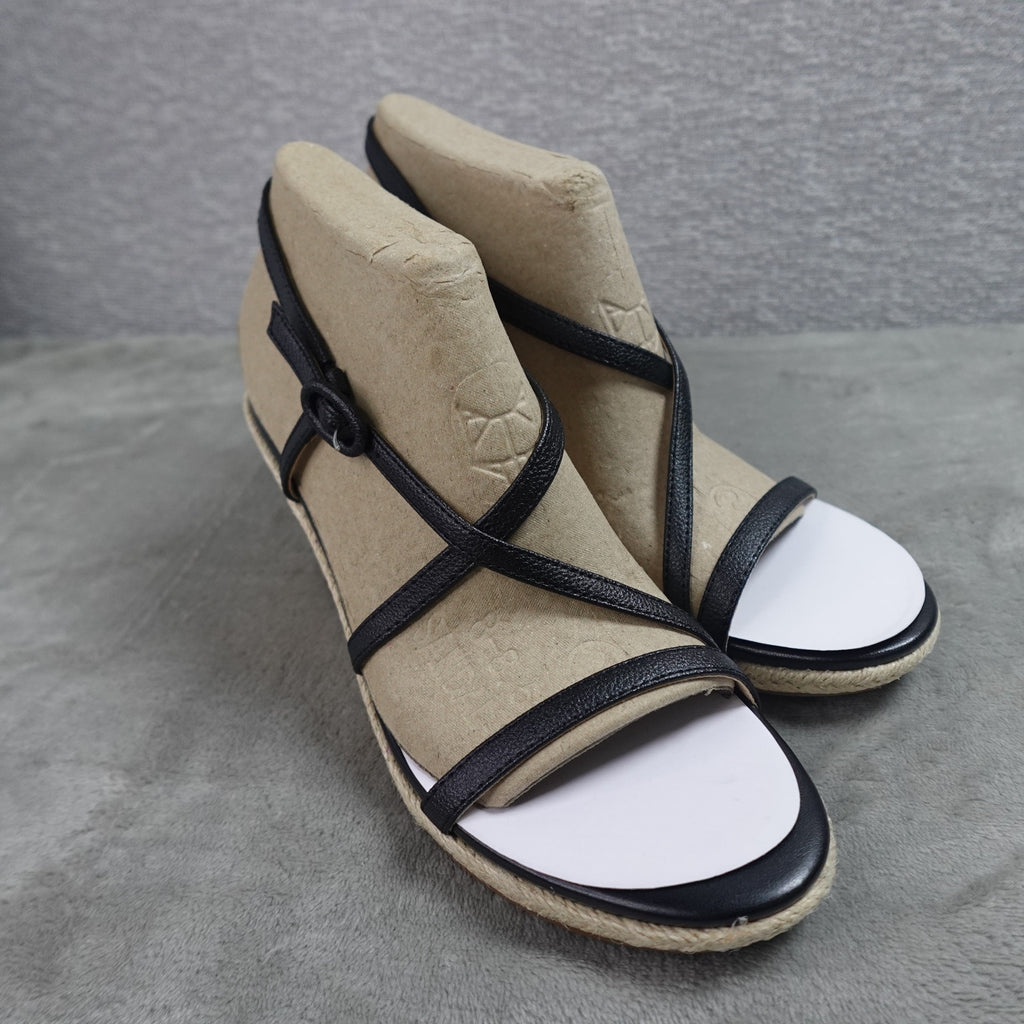Calvin Klein Blairy 2 Women's Wedge Sandal Black 002 Size 8.5M New