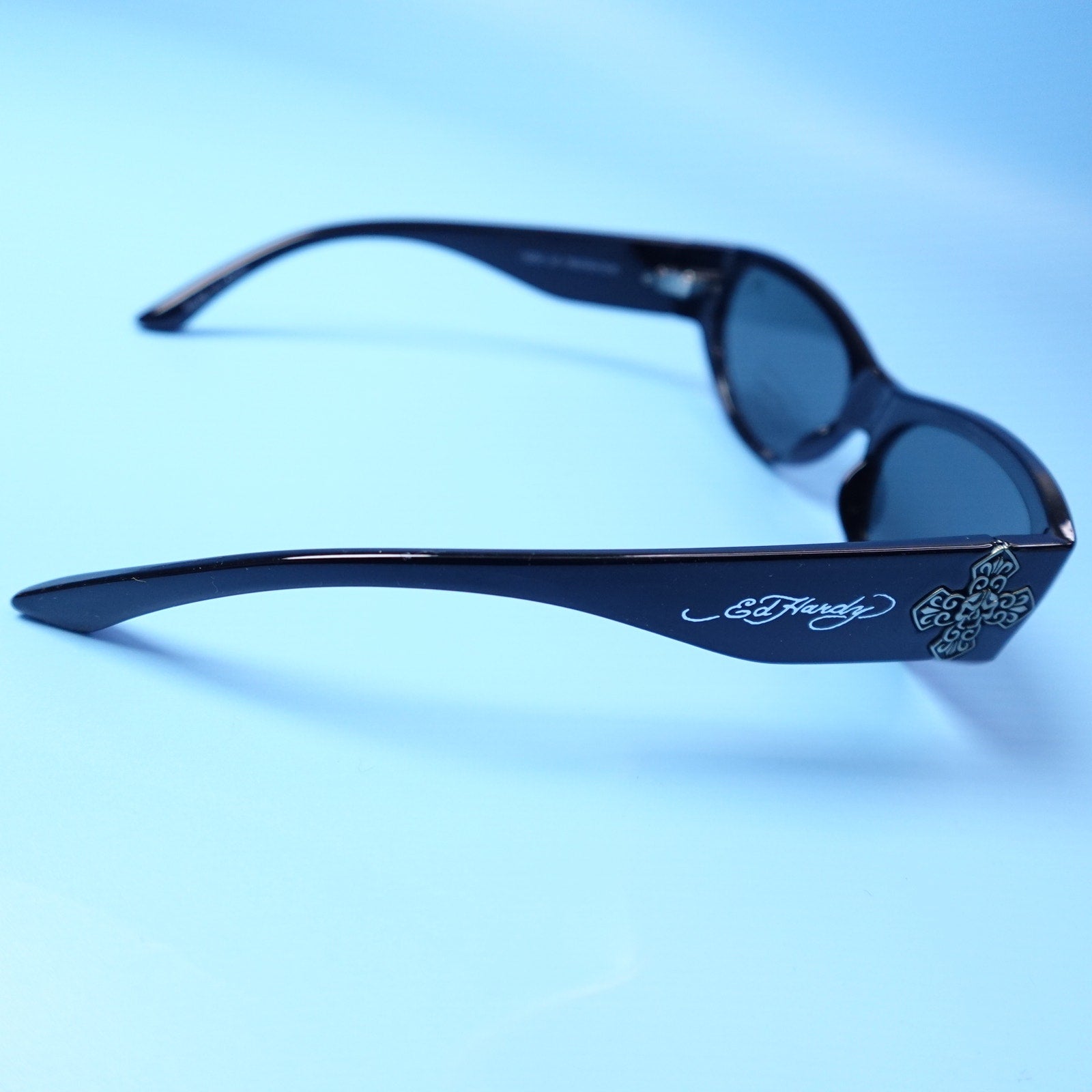 Ed Hardy Sunglasses Iron Cross Black 100% UV Protection