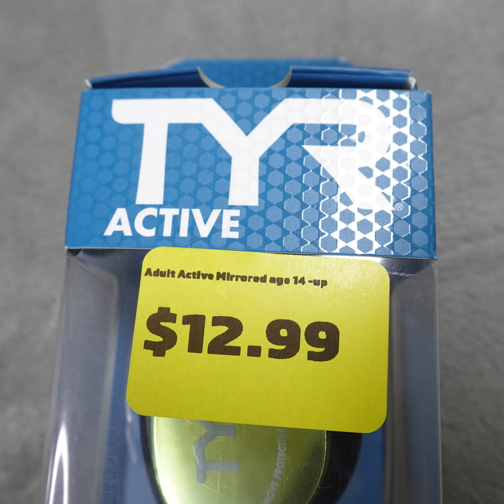 TYR Vesi Navy Blue Mirrored Adult Swim Goggles Ages 14+ New