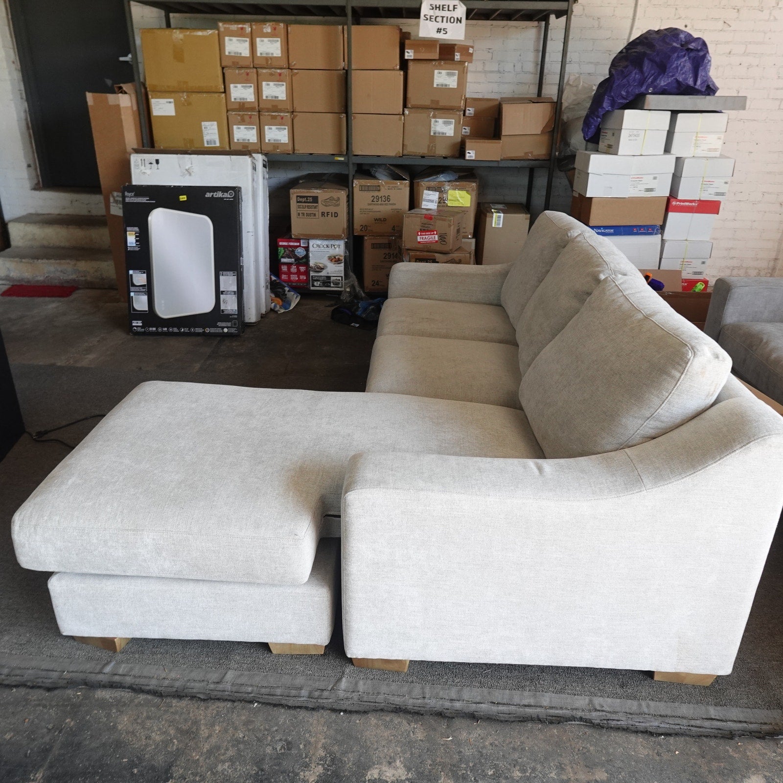 Thomasville Dillard Sofa with Reversible Chaise