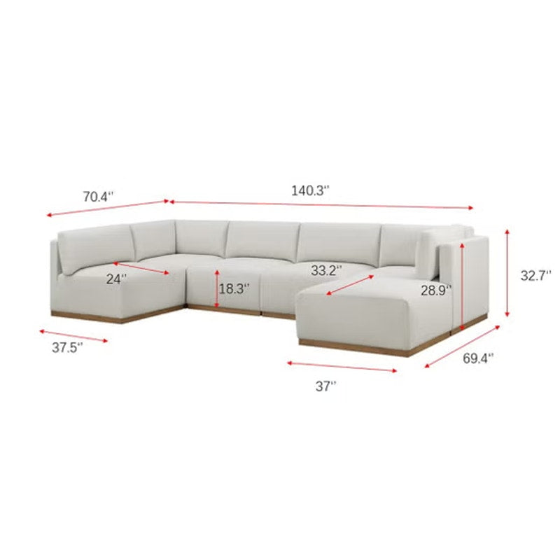 BIG Henredon Murphy Fabric Modular Sectional 10 Piece Set with Ottomans!