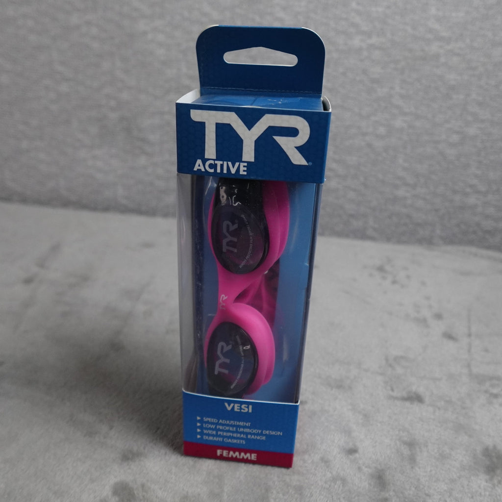 TYR Active Vesi Femme Adult Swim Goggles Smoke/Pink Lot of 2 New