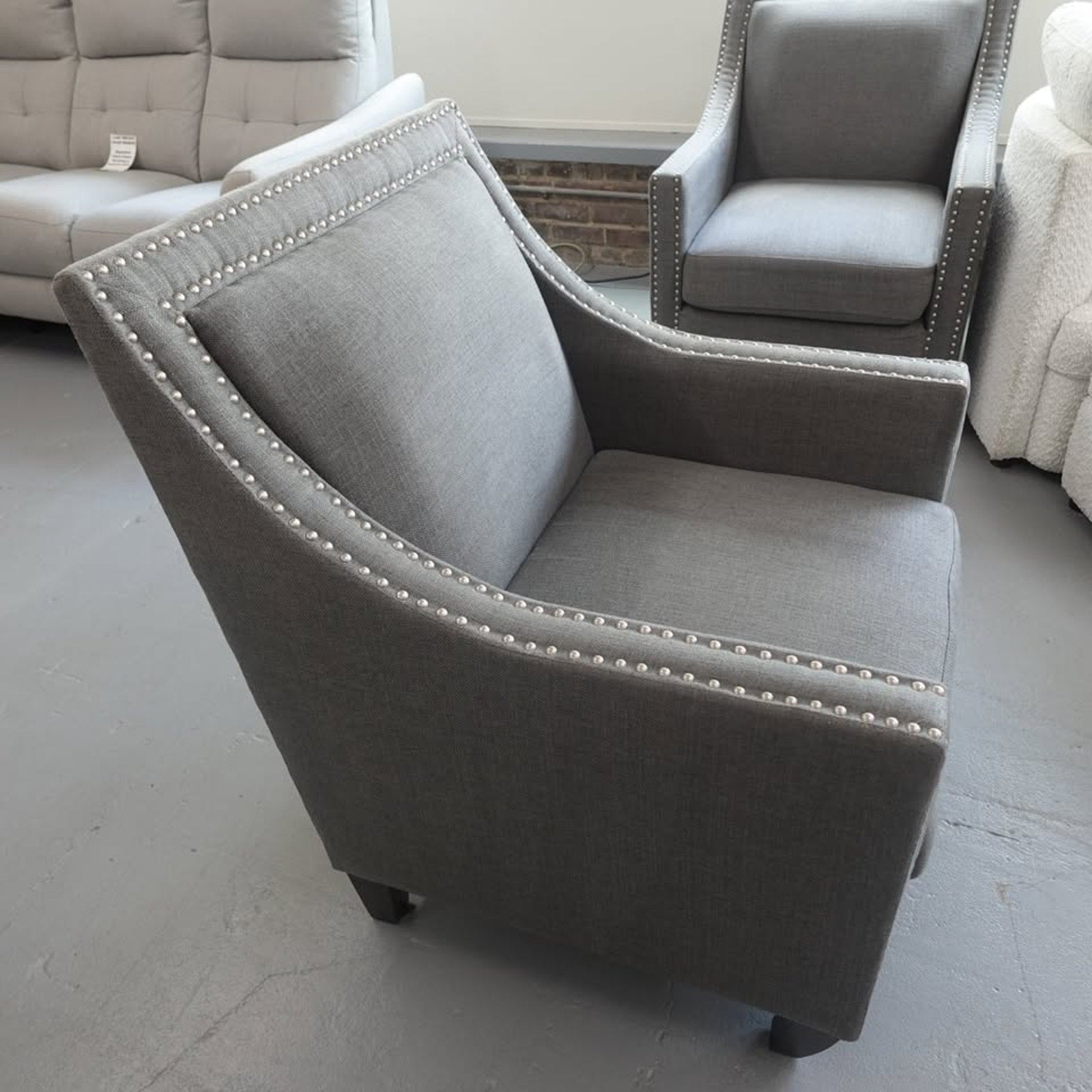 Aubree Fabric Accent Chair - Gray