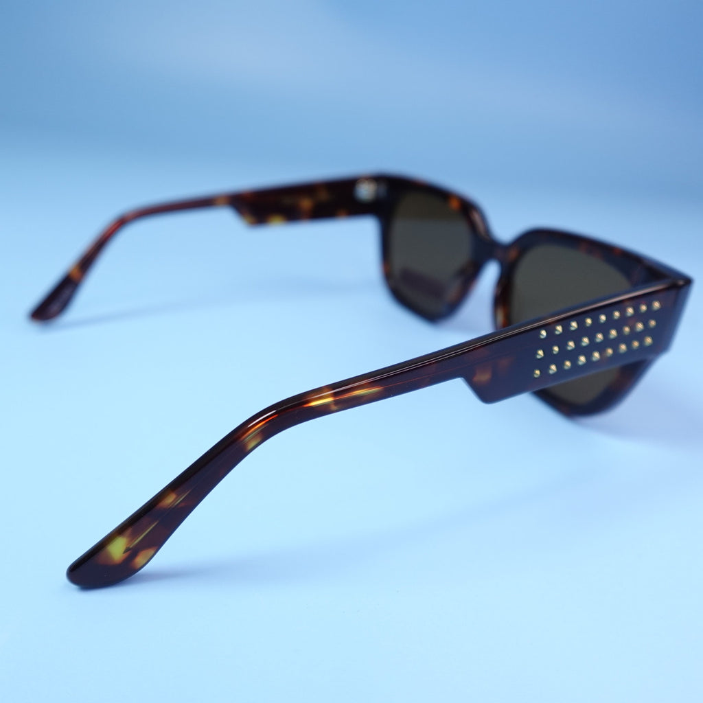Rebecca Minkoff Sunglasses Mazey Black Studded Tortoiseshell 100% UV Protection