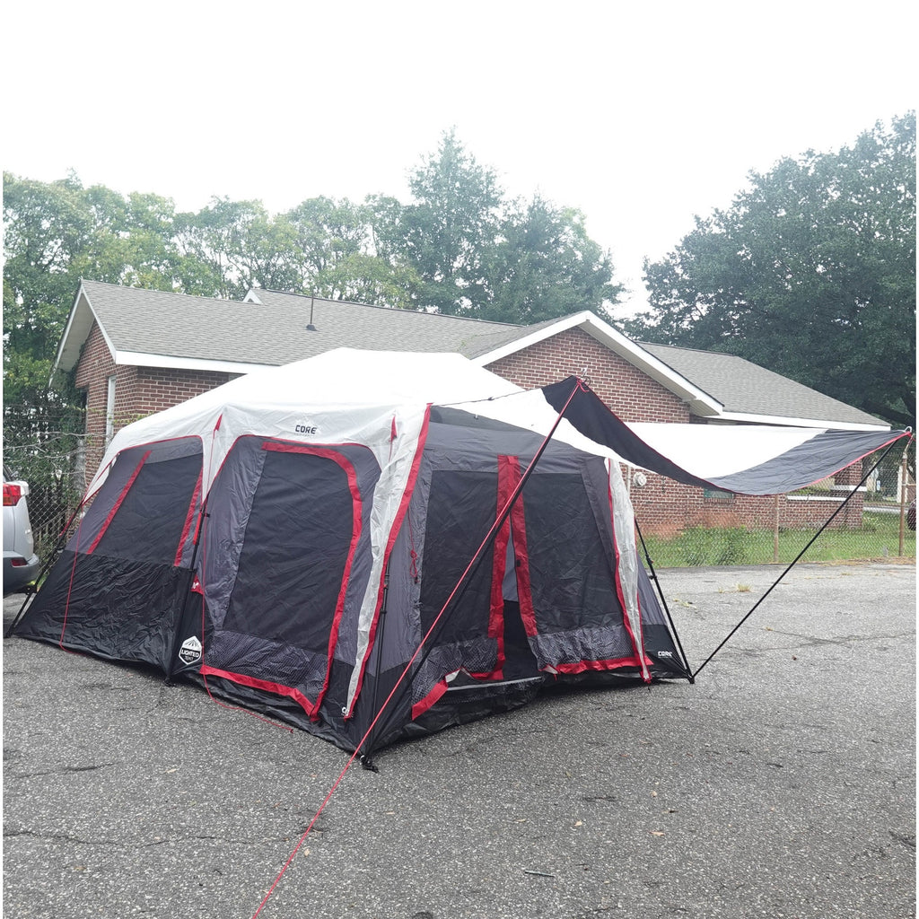 CORE Equipment 10 Person Lighted Instant Cabin Tent with Awning