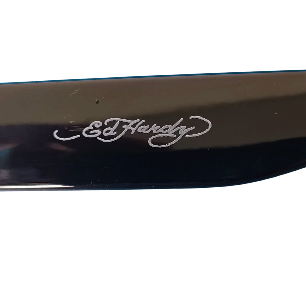 Ed Hardy Sunglasses UV 100% Protective Black Gold Frame w Dragon Ed-Annunciation