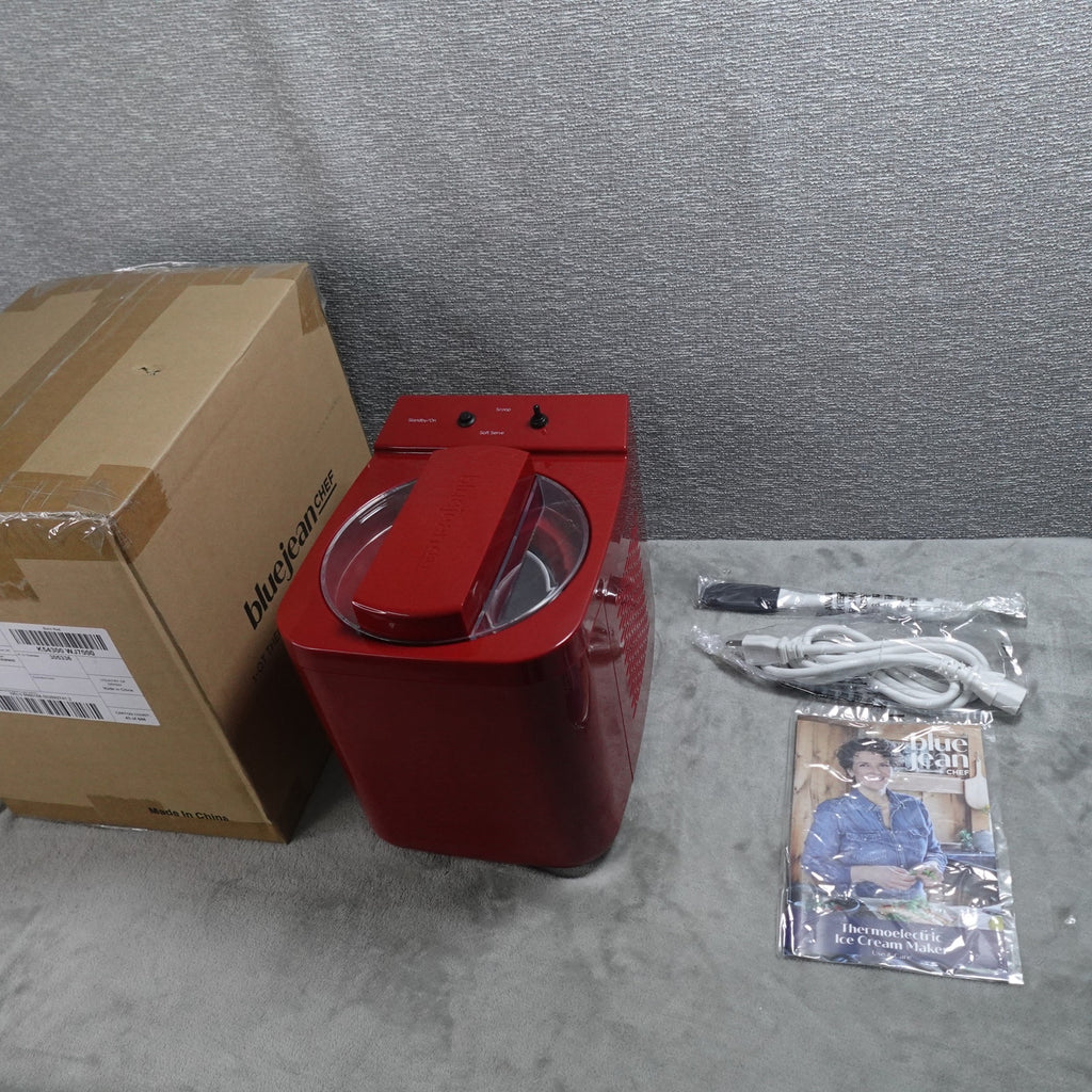 Lot of 3 Blue Jean Chef 1 Qt Thermoelectric Ice Cream Makers NEW Red Blue Gray
