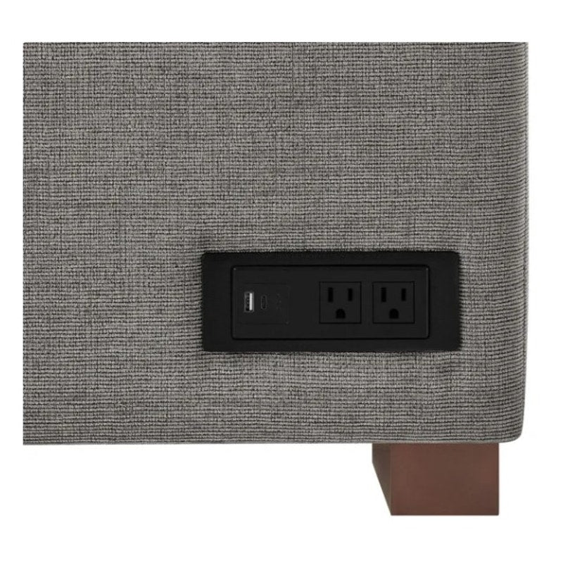 Coddle Luke Sleeper Sofa Reversible Chaise Storage USB Power Gray Fabric