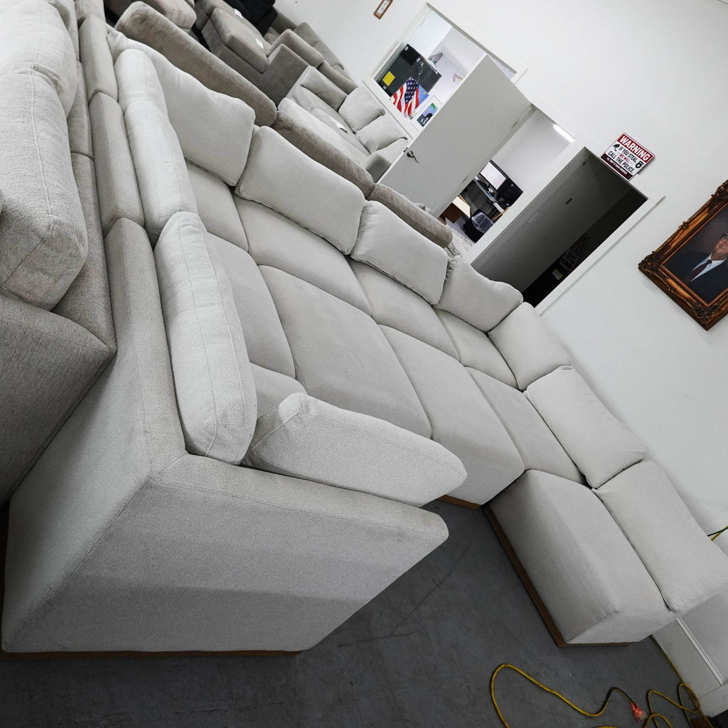 BIG Henredon Murphy Fabric Modular Sectional 10 Piece Set with Ottomans!