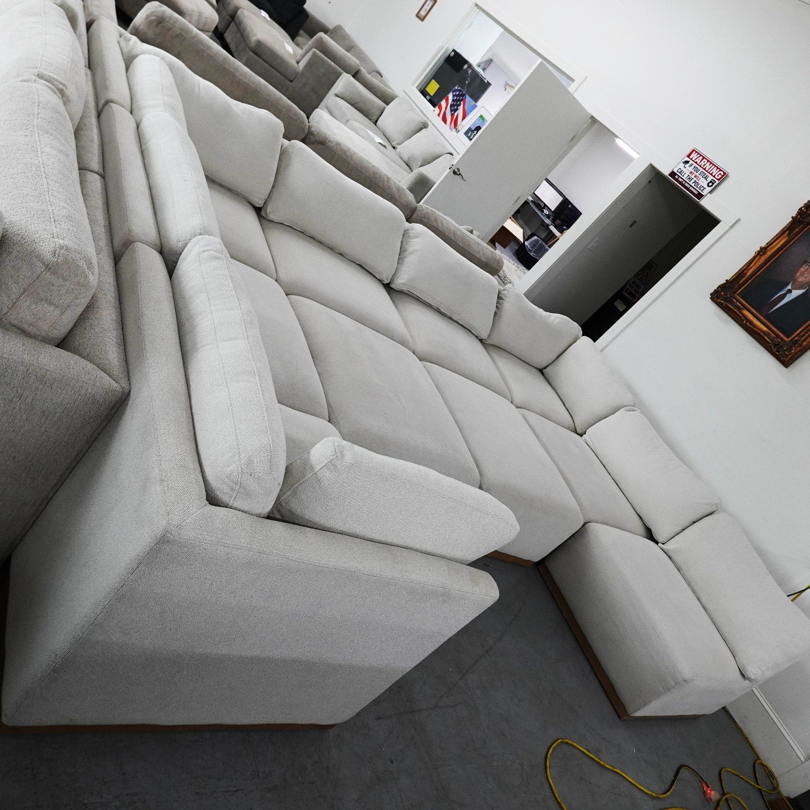 BIG Henredon Murphy Fabric Modular Sectional 10 Piece Set with Ottomans!