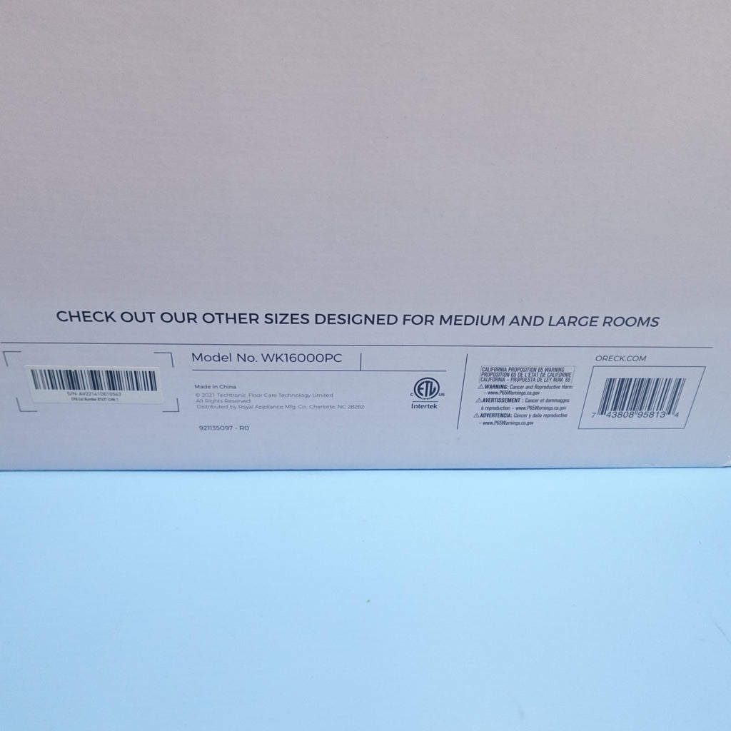 Oreck Air Response HEPA Media Air Purifier - Small, WK16000 Brand New in Box!