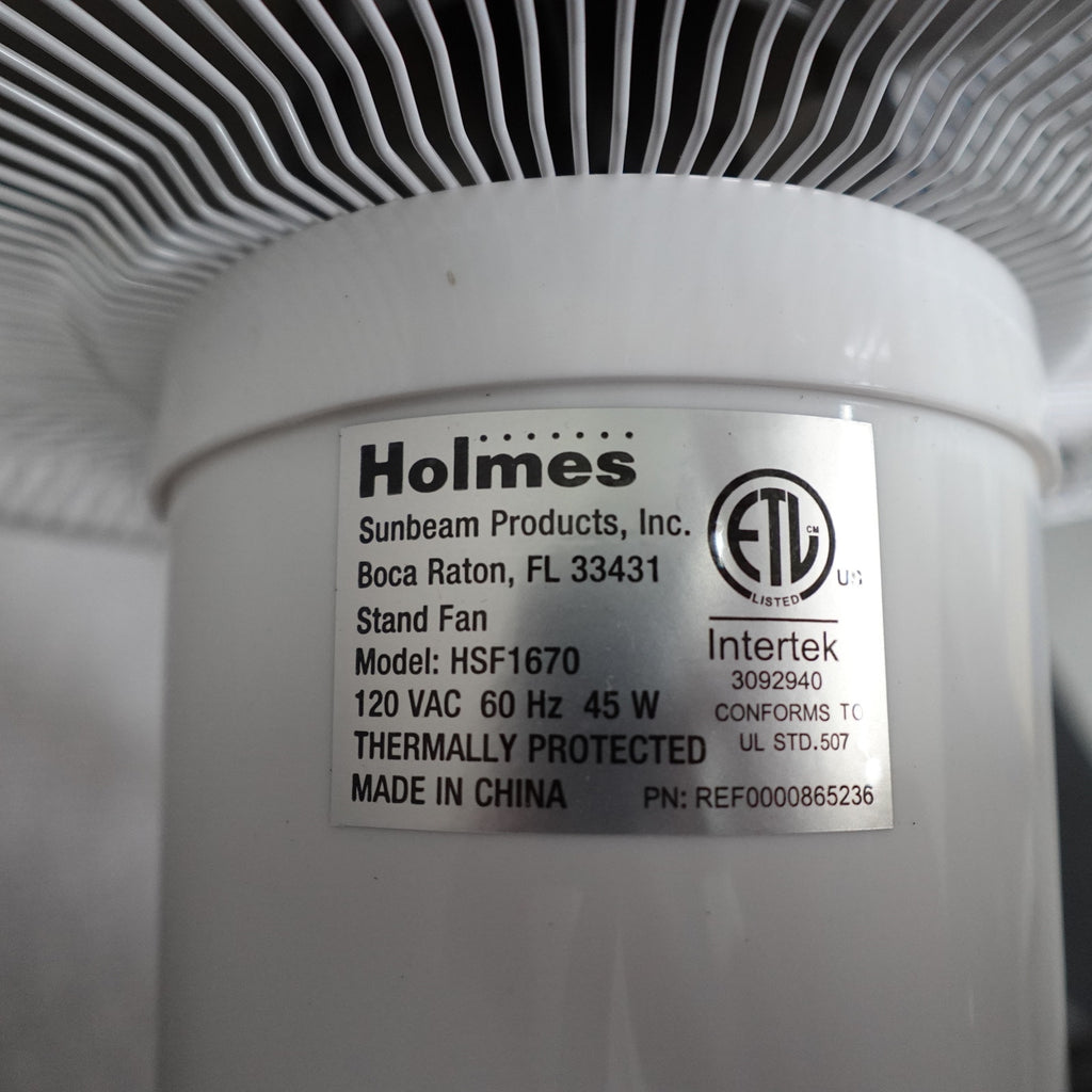 Lot of 2 Holmes 16" Stand Fan with Weighted Pedestal Base, White New in Box