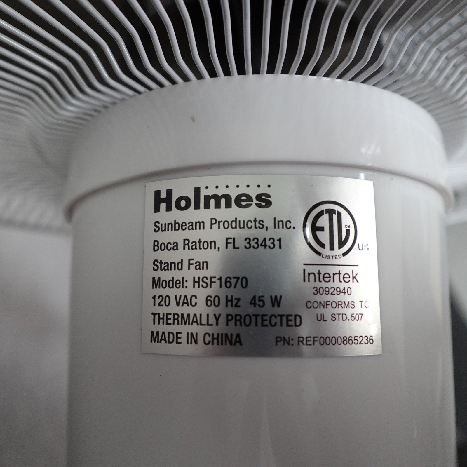 Lot of 2 Holmes 16" Stand Fan with Weighted Pedestal Base, White New in Box