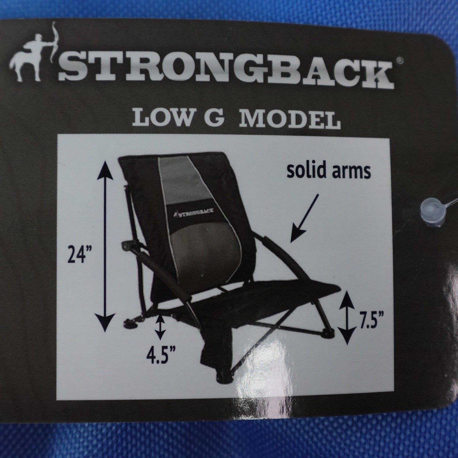 STRONGBACK Low G Beach Chair Ergonomic Lumbar Support Folding Portable 300lb