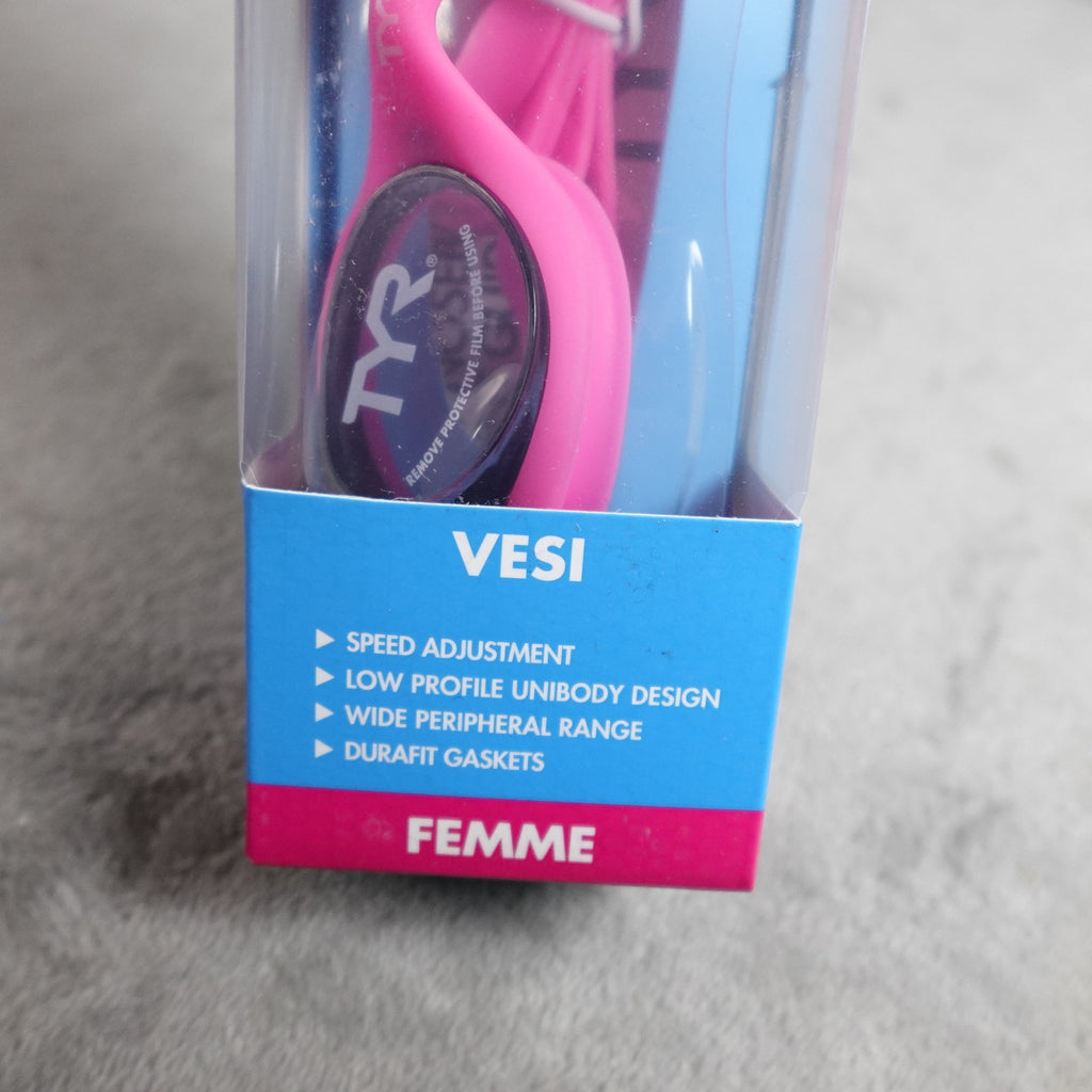 Lot of 3 TYR Vesi Femme Adult Swim Goggles Smoke/Pink New