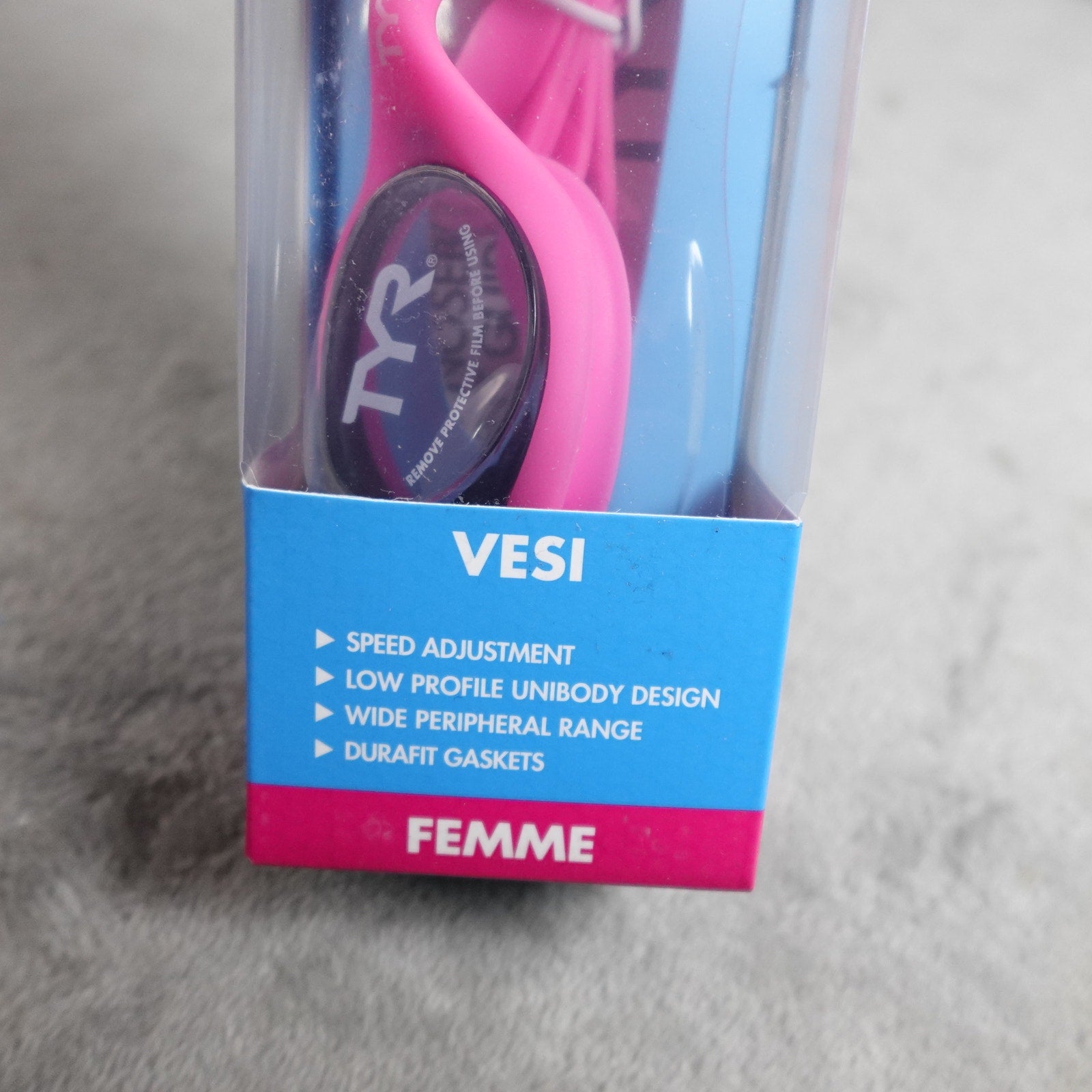 Lot of 3 TYR Vesi Femme Adult Swim Goggles Smoke/Pink New