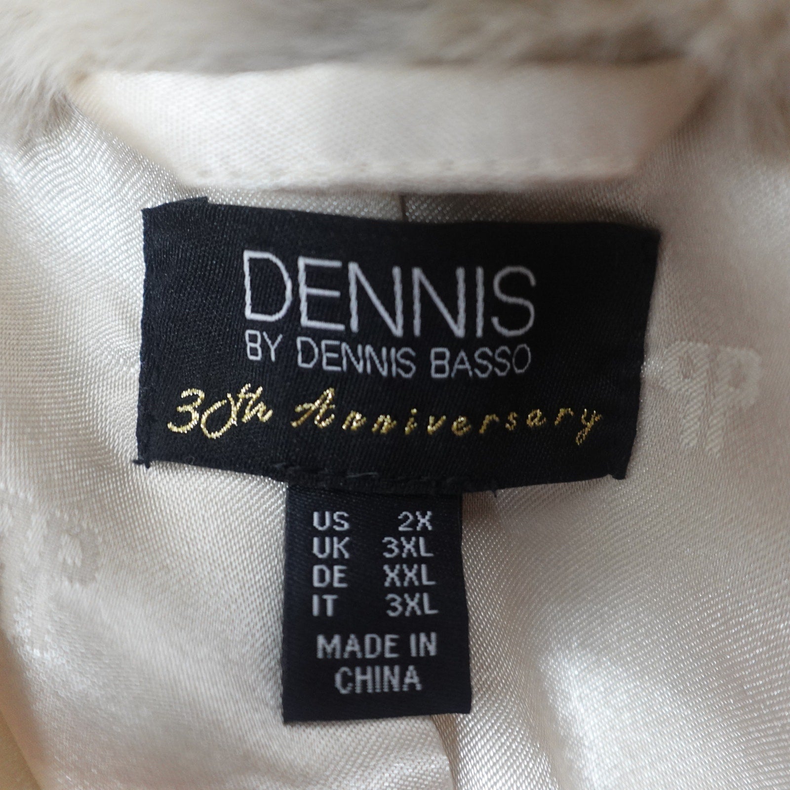 Dennis Basso Lynx Faux Fur Coat Women's Jacket Notch Collar Crossover Lapel 2X