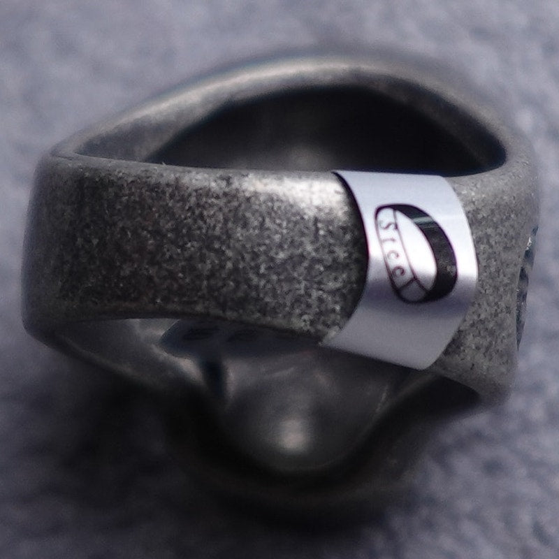 Stainless Steel Skull Sailor Ring Size 9 Gun Metal RSRN-653
