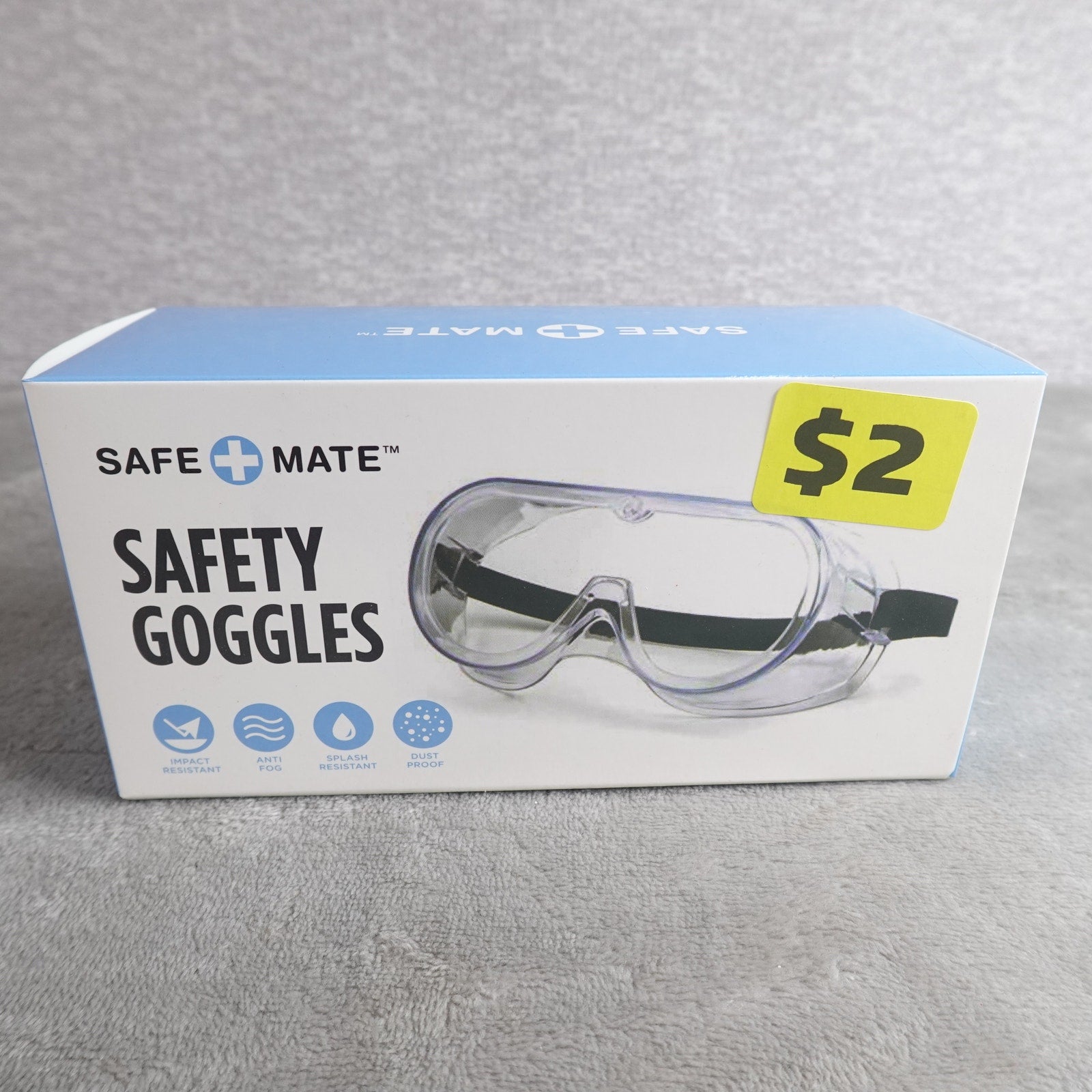 Safe+Mate Safety Goggles Clear Anti-Fog Impact Resistant Eye Protection NEW