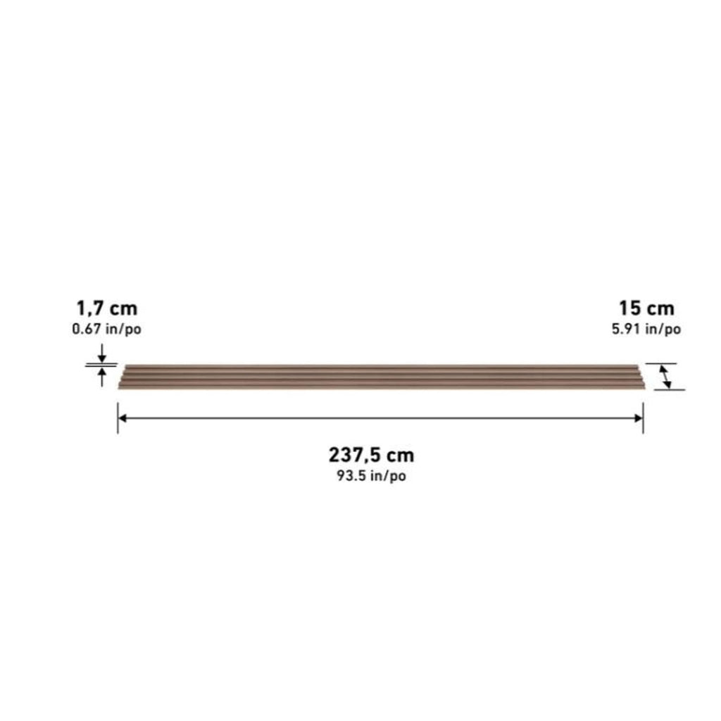 Artika Panolok Slat Wall Set, 8-pack - Walnut