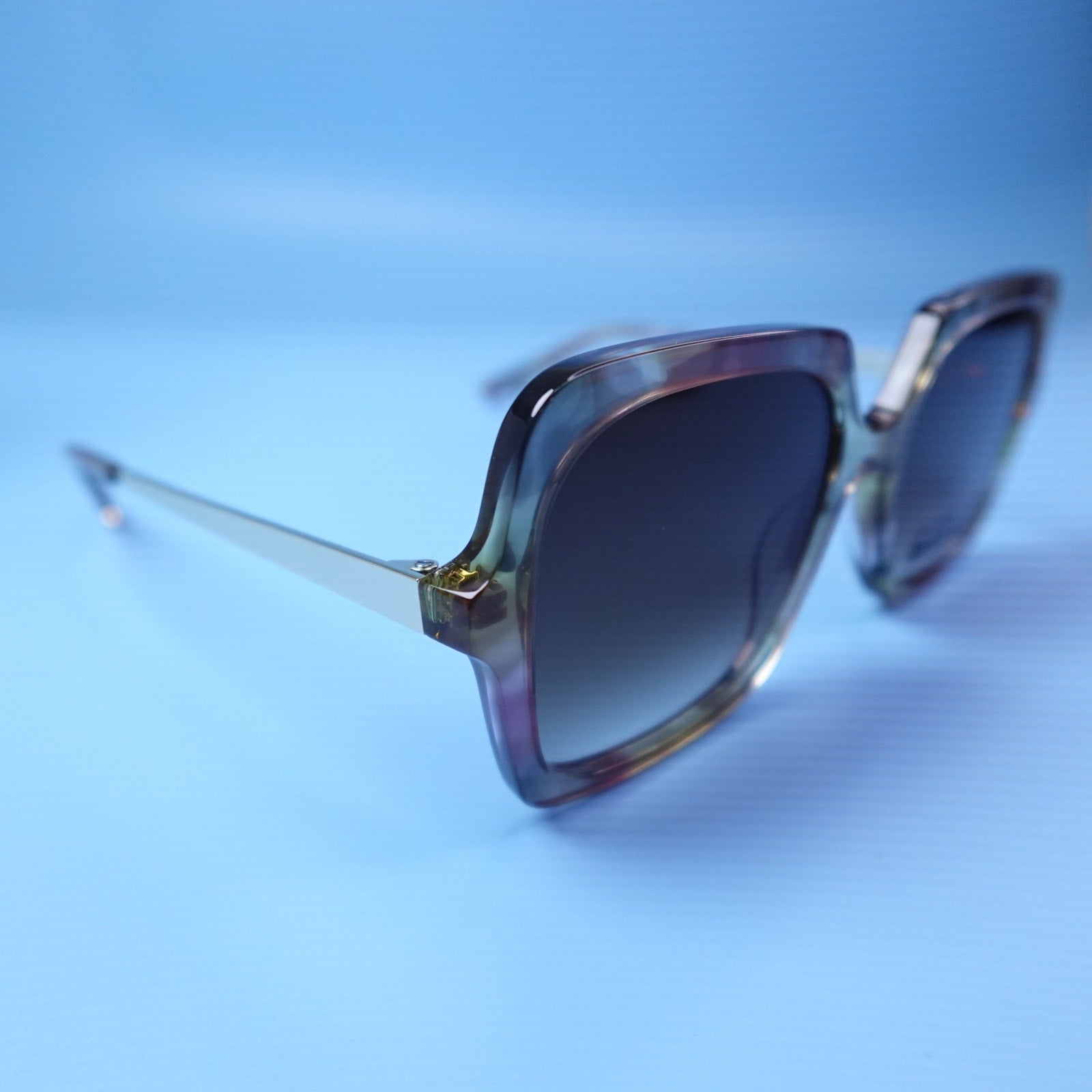 Rebecca Minkoff Willow Sunglasses Multicolor Tortoise Shell with Gold Arms