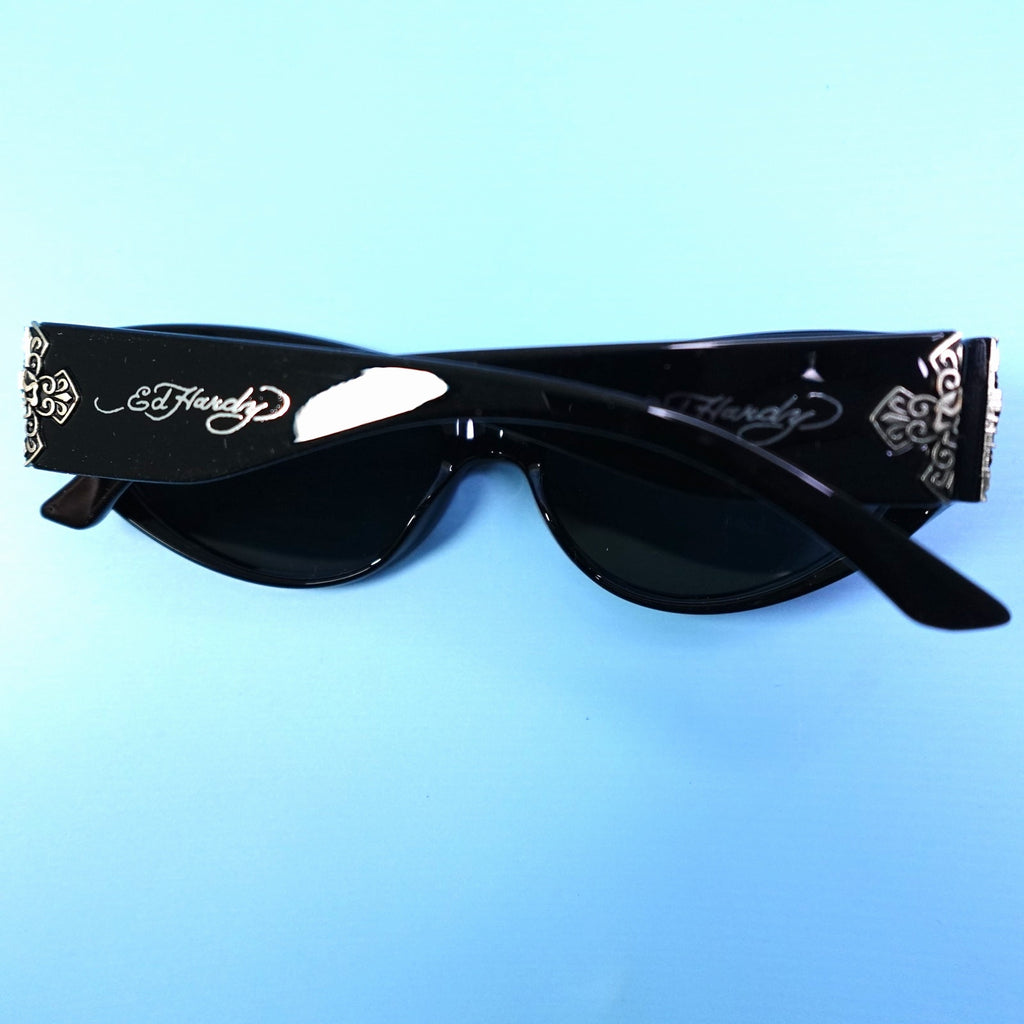 Ed Hardy Sunglasses Iron Cross Black 100% UV Protection