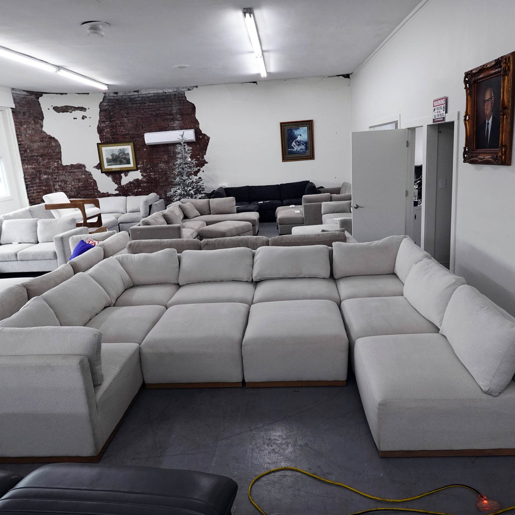 BIG Henredon Murphy Fabric Modular Sectional 10 Piece Set with Ottomans!