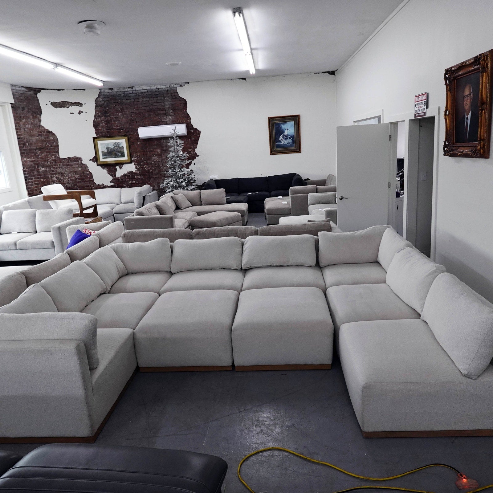 BIG Henredon Murphy Fabric Modular Sectional 10 Piece Set with Ottomans!