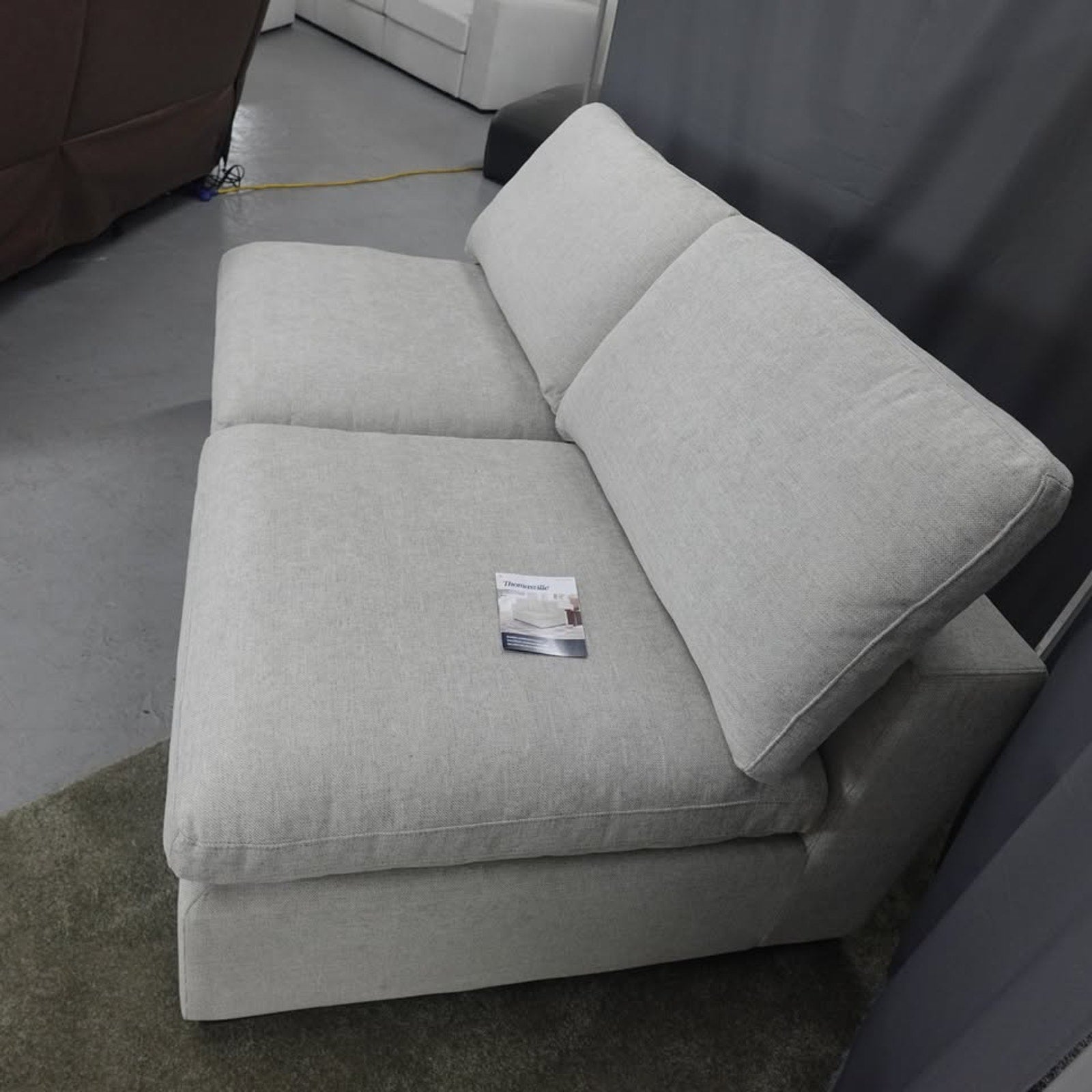 Thomasville Lowell Armless Chairs - Loveseat 2pc. Set  Light Gray