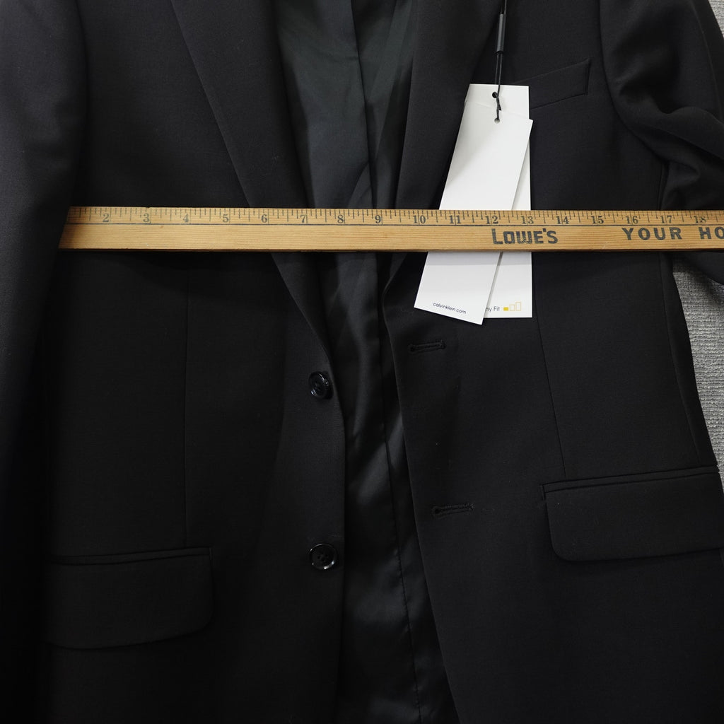 Calvin Klein Slim Fit Stretch Black Suit Jacket - 36R